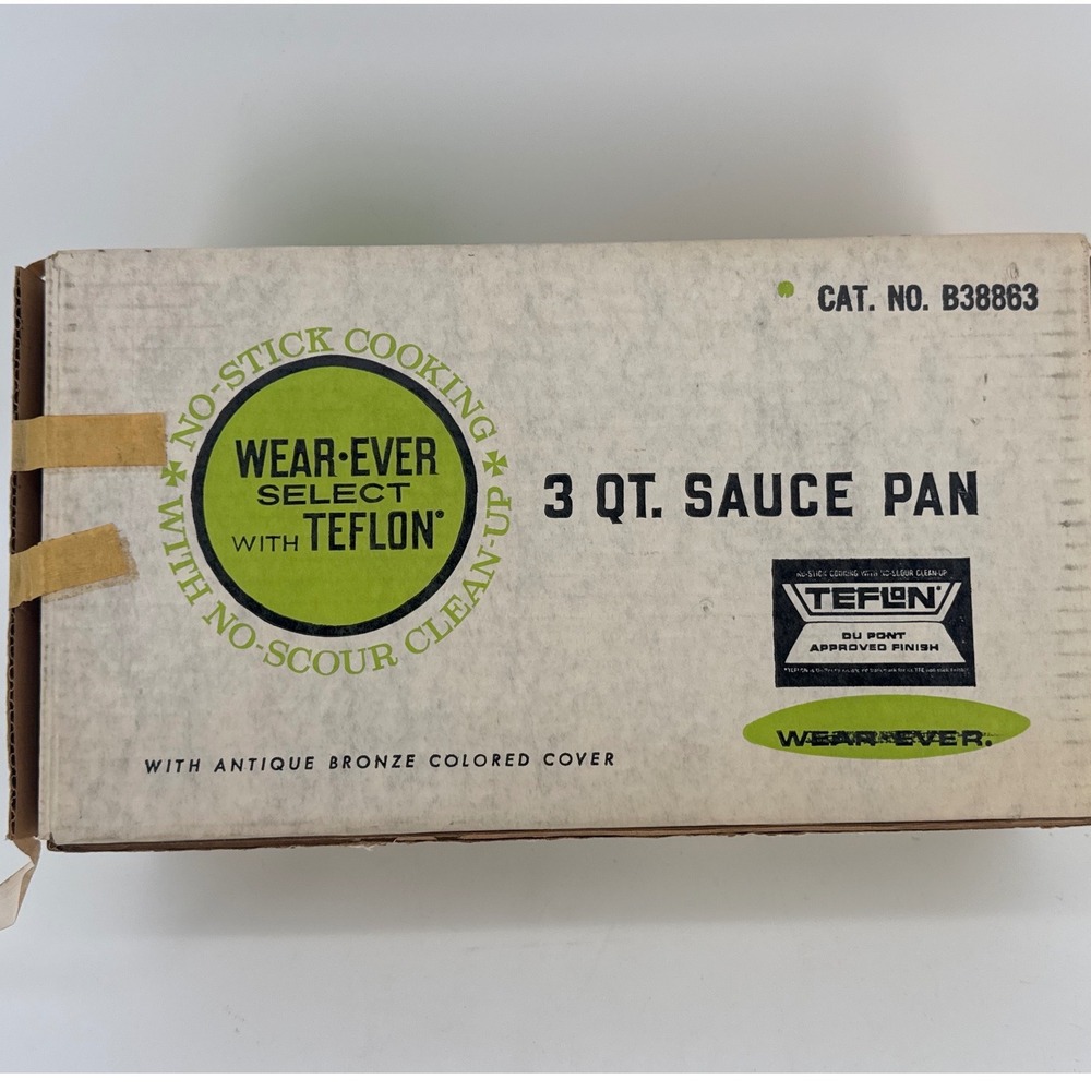 Wear-Ever Select Sauce Pan 3 Qt Bronze Non-Stick Teflon B38863 Vintage New